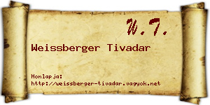 Weissberger Tivadar névjegykártya